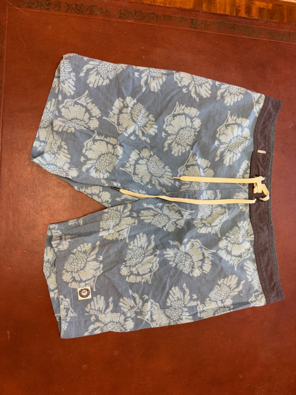 Linksoul Light Blue Floral Swim Trunks